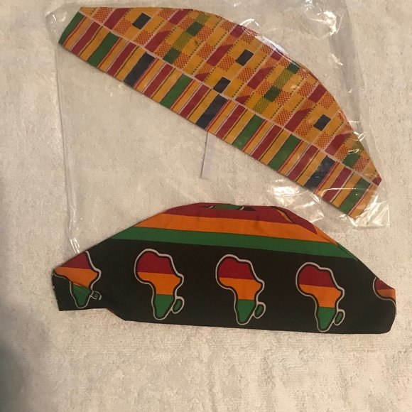 Set of 2 Kufi hats (Kente Print #1, and Pan African)  Kufi Hats - Picture 6 of 6